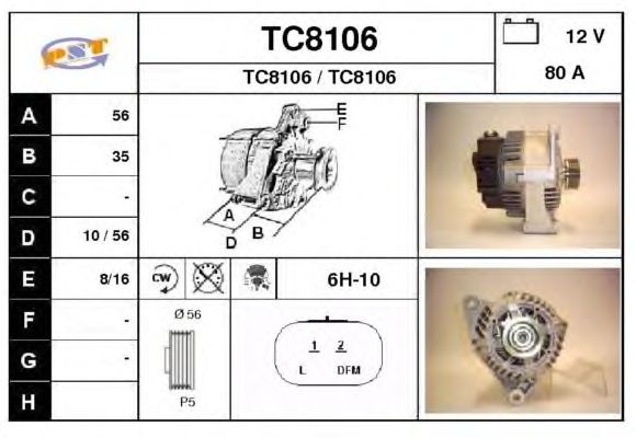 Alternador TC8106