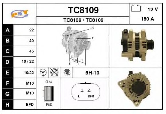 Alternator TC8109