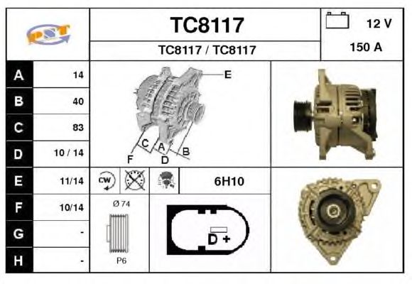 Alternador TC8117