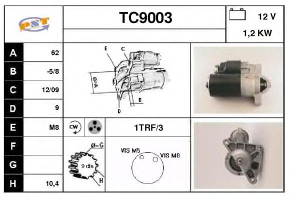 Motorino d'avviamento TC9003