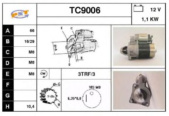 Startmotor TC9006