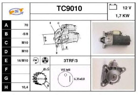 Motorino d'avviamento TC9010