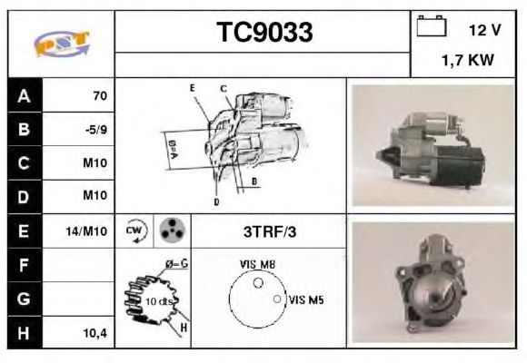 Motorino d'avviamento TC9033