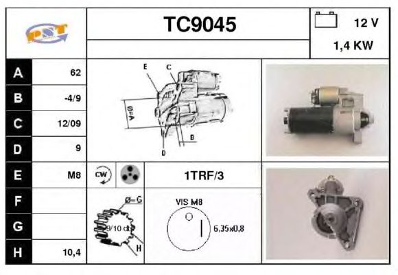 Motorino d'avviamento TC9045