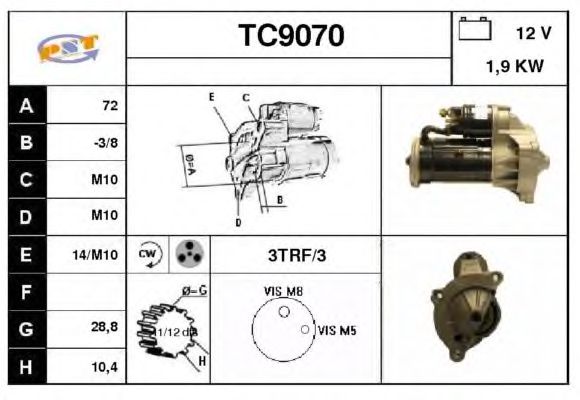 Motor de arranque TC9070