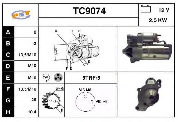 Startmotor TC9074