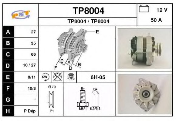 Alternador TP8004