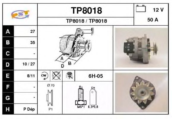 Alternador TP8018