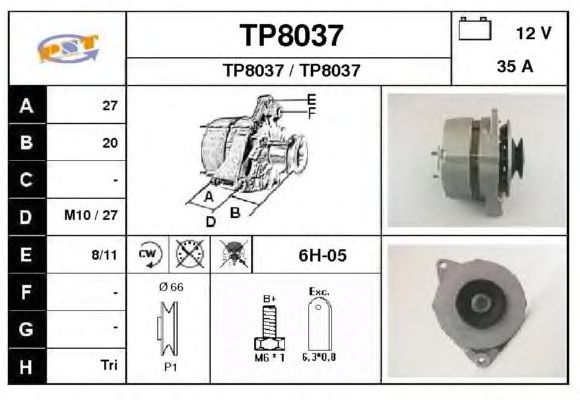 Alternator TP8037