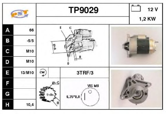 Startmotor TP9029