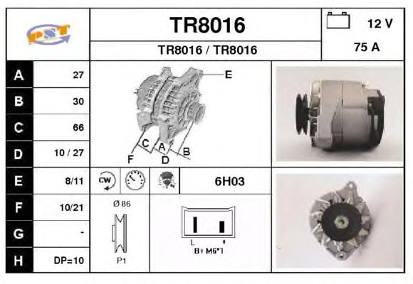 Alternator TR8016