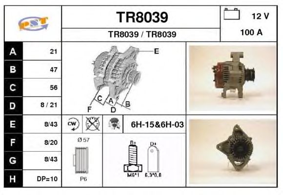 Alternator TR8039