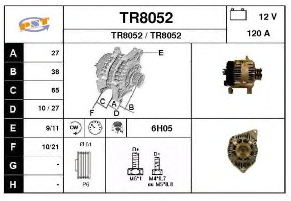 Alternator TR8052