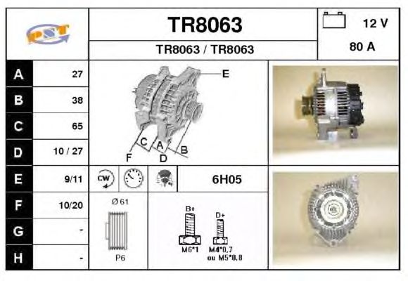 Alternator TR8063