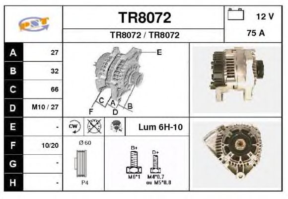 Alternatore TR8072