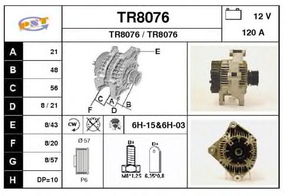 Alternador TR8076
