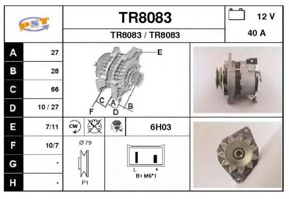 Alternator TR8083