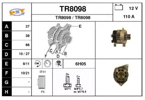 Alternator TR8098
