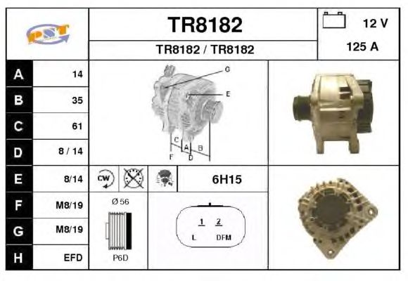 Alternator TR8182