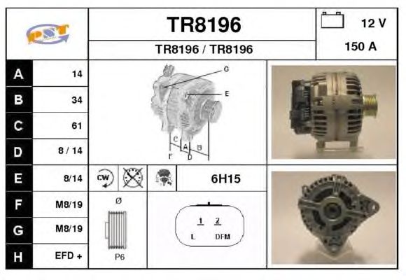 Alternator TR8196