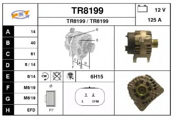 Alternator TR8199