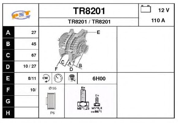 Alternator TR8201