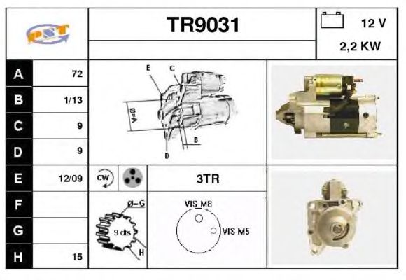 Startmotor TR9031