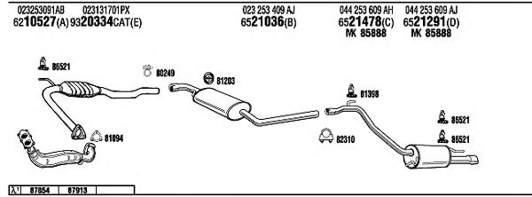 Exhaust System VW72301