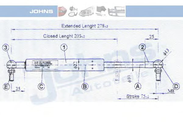 Упругий элемент, крышка багажника / помещения для груза 27 11 95-91
