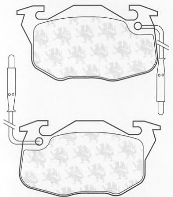 Комплект тормозных колодок, дисковый тормоз BP521
