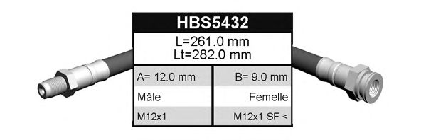 Ελαστικός σωλήνας φρένων BFH5432