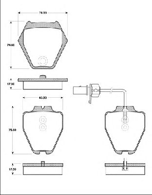 Комплект тормозных колодок, дисковый тормоз BLF1487