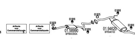 Impianto gas scarico C200189009615