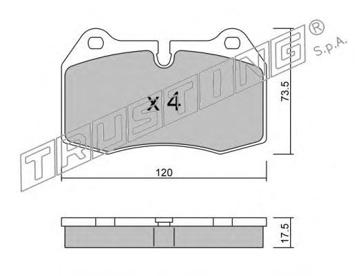Комплект тормозных колодок, дисковый тормоз 661.0