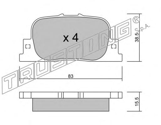 Комплект тормозных колодок, дисковый тормоз 768.0