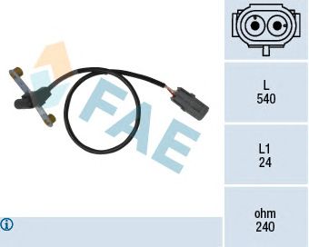 Gerador de impulsos, cambota; Sensor de rotações, gestão do motor 79023