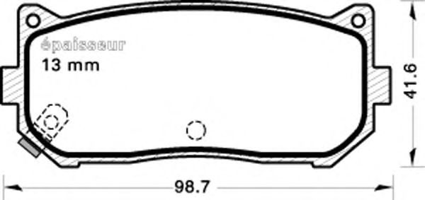 Kit de plaquettes de frein, frein à disque 613
