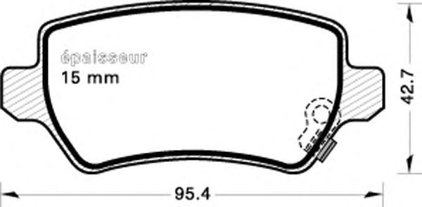 Комплект тормозных колодок, дисковый тормоз 687