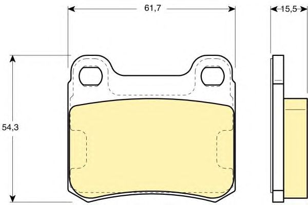 Комплект тормозных колодок, дисковый тормоз 6109112