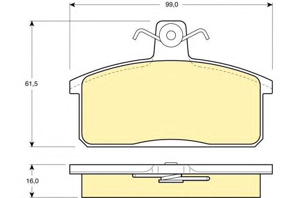 Комплект тормозных колодок, дисковый тормоз 6111651