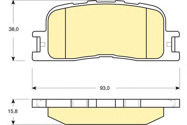 Комплект тормозных колодок, дисковый тормоз 6133749
