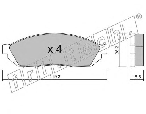 Комплект тормозных колодок, дисковый тормоз 089.0