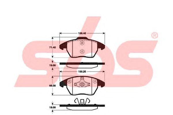 Комплект тормозных колодок, дисковый тормоз 1501221953