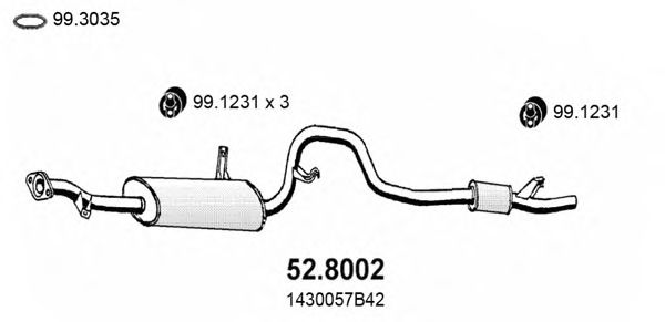 Средний / конечный глушитель ОГ 52.8002