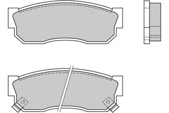 Комплект тормозных колодок, дисковый тормоз 12-0388