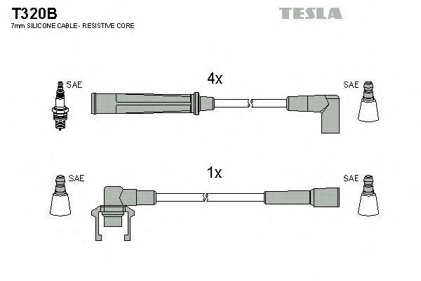 Комплект проводов зажигания T320B