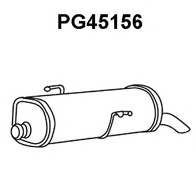 Глушитель выхлопных газов конечный PG45156