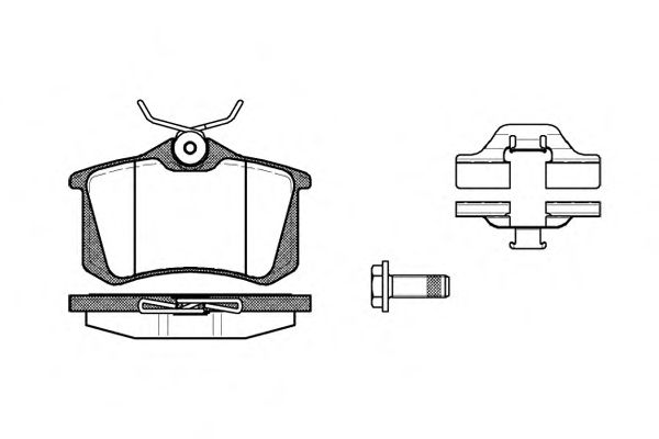 Комплект тормозных колодок, дисковый тормоз P3633.03