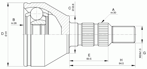 Cárter, diferencial CVJ5641.10