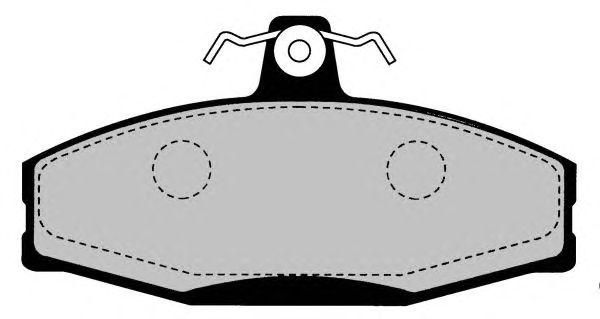 Комплект тормозных колодок, дисковый тормоз PA1608